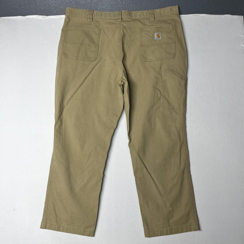 Carhartt Pants Mens 44x30 Beige Rugged Flex Relaxed Fit Carpenter Workwear